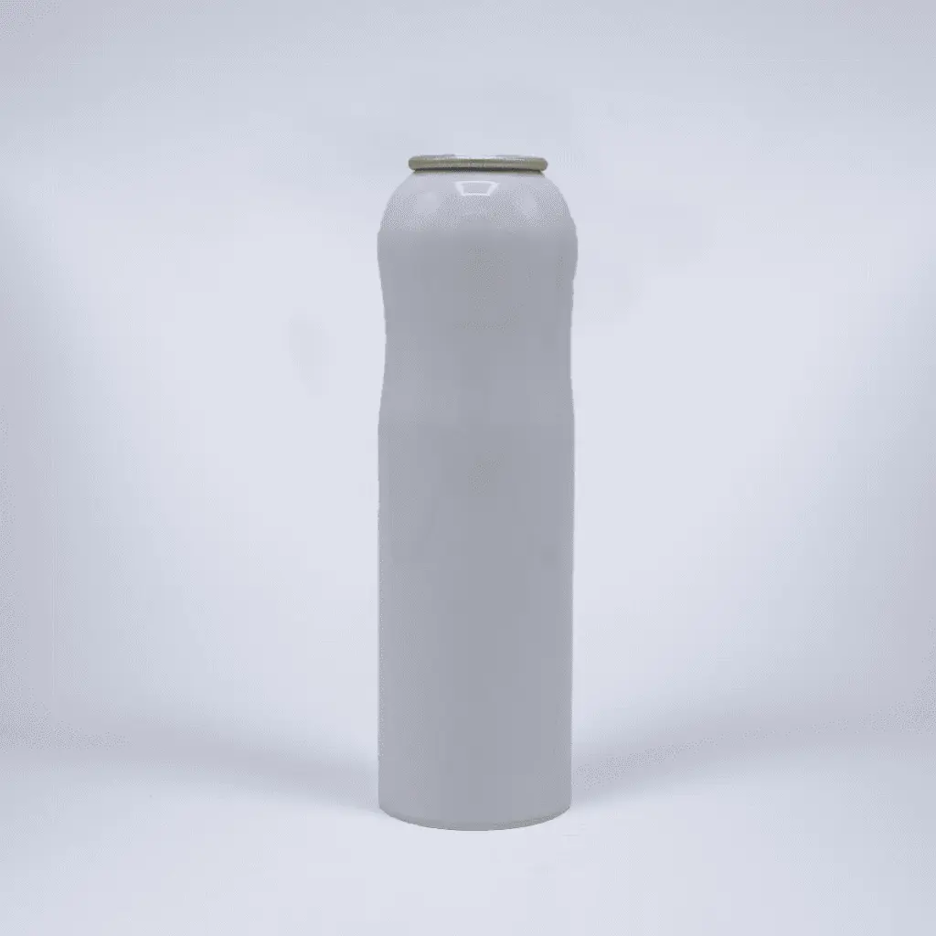 Round shape A aluminum aerosol can, 45x150mm, White base